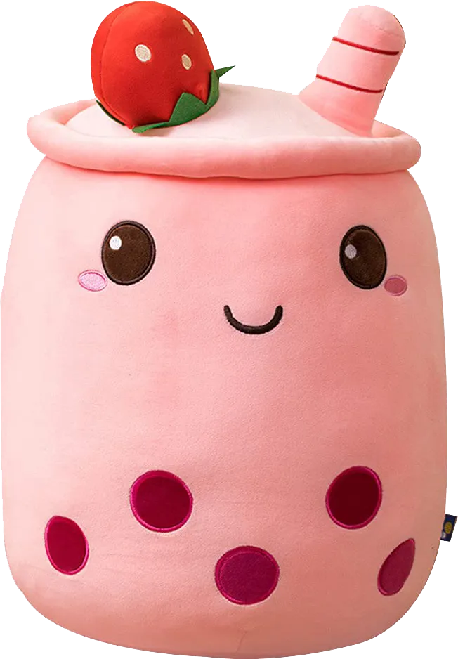 Peluche di ubble tea alla fragola